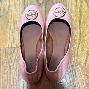 Pink coach flats good condition